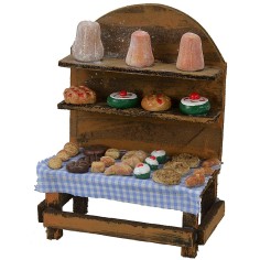 Banco con dulces surtidos de 9,5x5x12,8 cm de alto Mondo Presepi 2