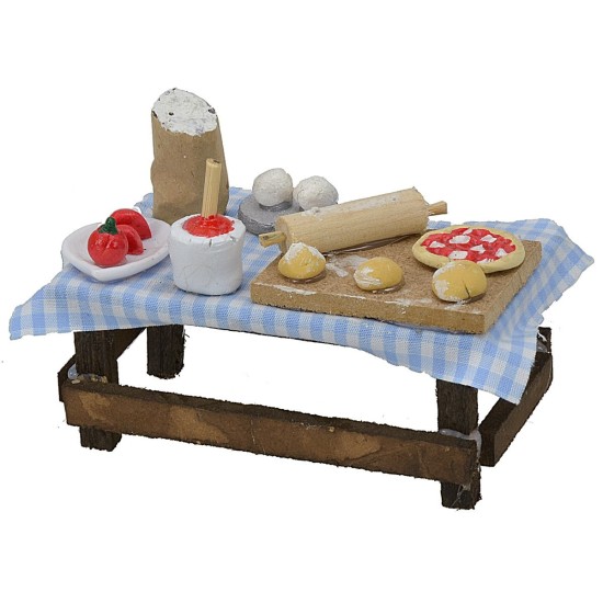 Mesa pizzero de 10x5,8x4 cm h Mondo Presepi