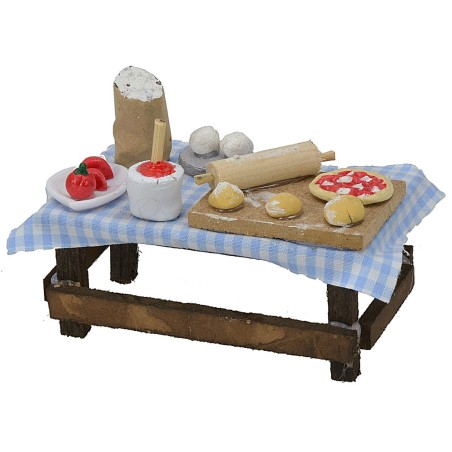 Mesa pizzero de 10x5,8x4 cm h Mondo Presepi