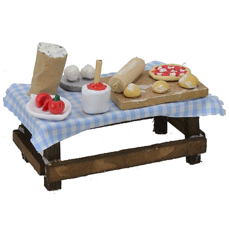 Tavolo pizzaiolo cm 10x5,8x4 h Mondo Presepi