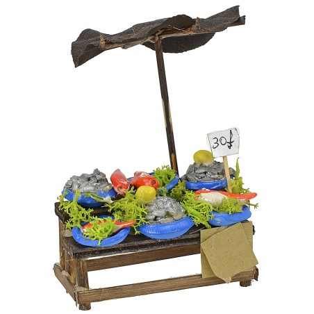 Banco pesce con ombrellone cm 7,2x3,4x3,4 h