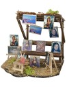 Exposición de cuadros con puesto de venta de 16,3x13,5x15 cm h