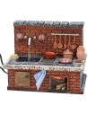 Kitchen with functioning tap and fire cm 20,5x13x16,5 h