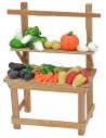 Puesto con frutas y verduras de cera de 9,2x5,5x13 cm h