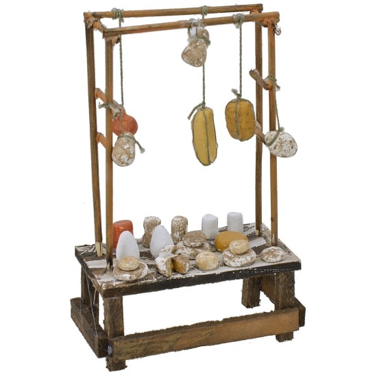 Bancarella con formaggi cm 9,7x5x15 h