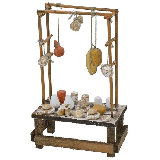 Puesto con quesos de 9,7x5x15 h Mundo Pesebre