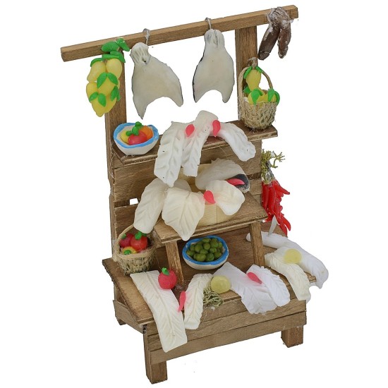 Bancarella con baccalà cm 9,3x6,5x15,7 h