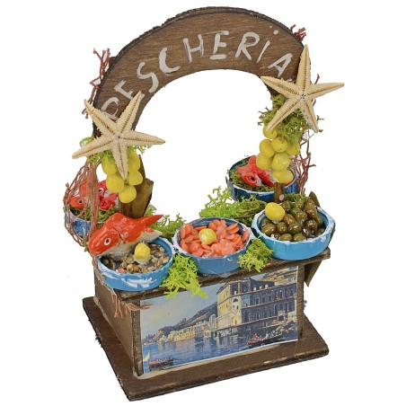 Banco pescheria con stelle marine cm 8,2x6,7x15,3 h