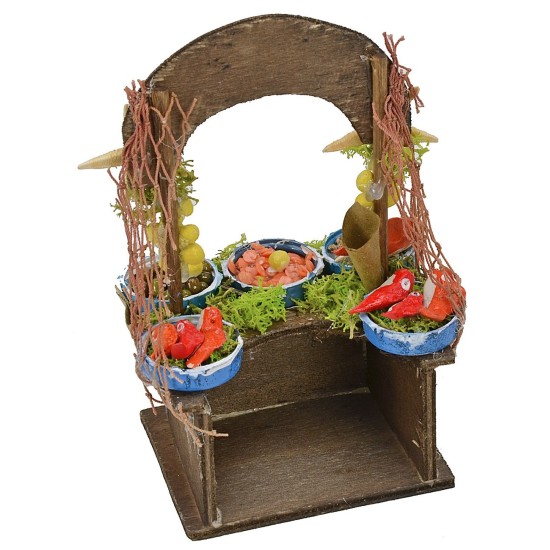 Banco pescheria con stelle marine cm 8,2x6,7x15,3 h