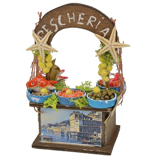 Banco pescheria con stelle marine cm 8,2x6,7x15,3 h