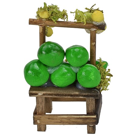 Bancarella mercato con angurie cm 4x3,2x6 h