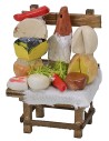 Bancarella mercato con formaggi cm 4x3,3x5,5 h