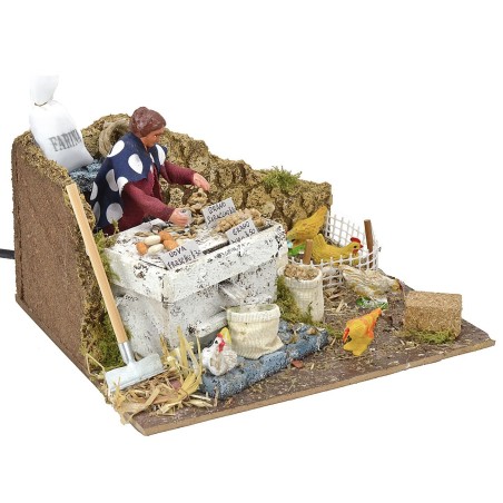 Mugnaia en el molino en movimiento 10 cm Mundo Pesebre