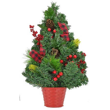 Alberello da parete con bacche rosse cm 50 Mondo Presepi