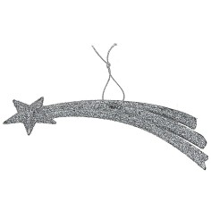 Stella cometa argento da appendere 15 cm