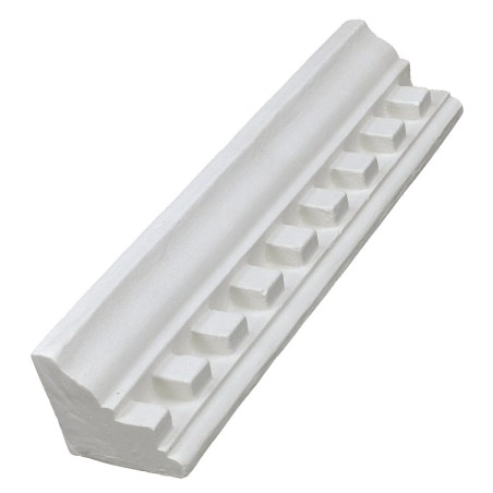 Architrave romana con fregio in gesso cm 28,3x4x4,5 h