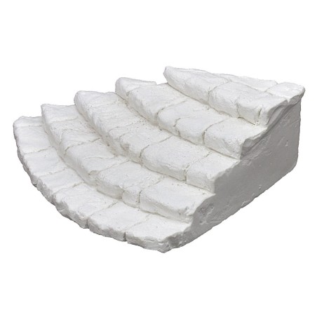 Scala angolare in gesso cm 10x14,5x4,4 h Mondo Presepi