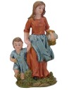 Donna con bambino cm 15 in resina Mondo Presepi