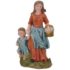 Donna con bambino cm 15 in resina 2