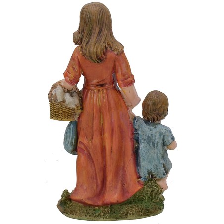 Donna con bambino cm 15 in resina Mondo Presepi