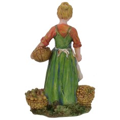 Venditrice di frutta e verdura cm 15 in resina Mondo Presepi 2
