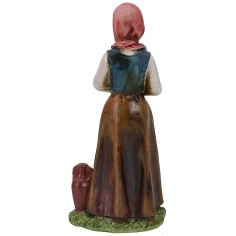 Mujer adorante de 15 cm en resina Mondo Presepi. 2