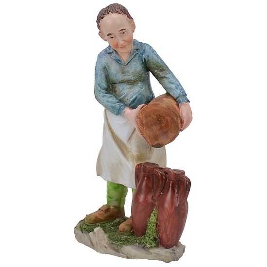 Oste con anfore cm 15 in resina Mondo Presepi