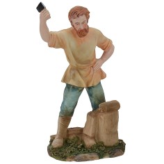 Boscaiolo cm 15 in resina