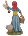 Donna con cesti e gallina cm 15 in resina Mondo Presepi