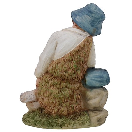 Pastore che riposa serie 15 cm in resina Mondo Presepi