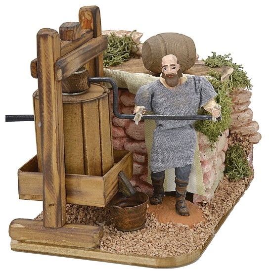 Hombre en el tornillo de movimiento 10 cm Mundo Pesebres