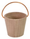 Cubo de madera con asa de cobre para estatuas de 20-24 cm