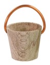 Wooden bucket with copper handle for 6-8 cm statues