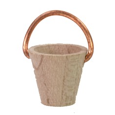 Wooden bucket with copper handle for 5-6 cm statues