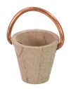 Cubo de madera con asa de cobre para estatuas de 5-6 cm