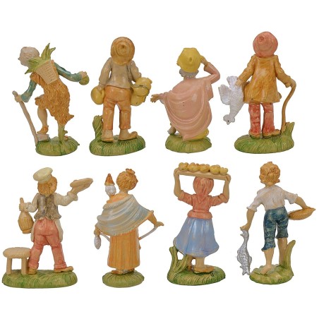 Set 8 soggetti cm 8 in pvc Mondo Presepi
