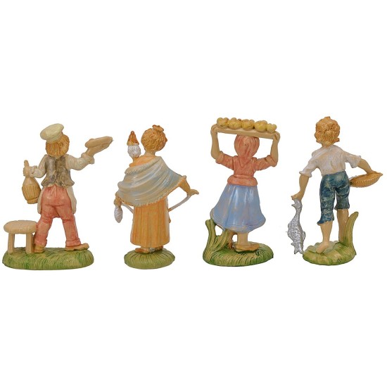 Set de 8 figuras de 8 cm en PVC Mundo Pesebres.