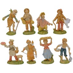 Set 8 soggetti cm 8 in pvc Mondo Presepi