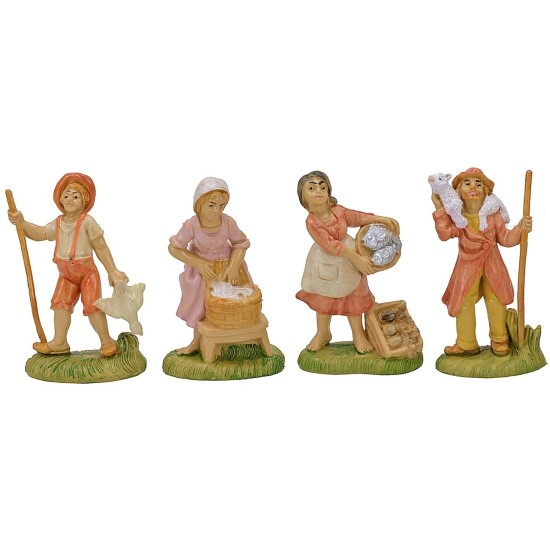 Conjunto de 8 figuras de 8 cm en PVC Mundo Pesebres