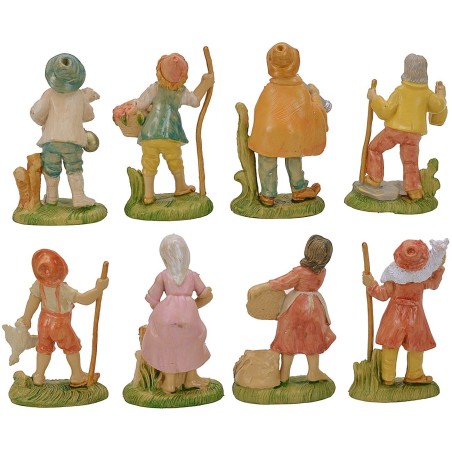 Set 8 figure cm 8 in pvc Mondo Presepi