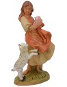 Contadina con capretta e maialino 12 cm Fontanini Mondo Presepi
