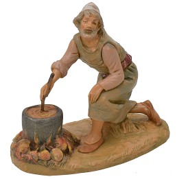 Pastor arrodillado que cocina serie 12 cm Fontanini