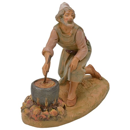 Pastor arrodillado que cocina serie 12 cm Fontanini