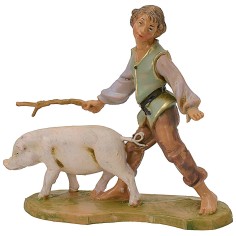 Contadino con maiale 10 cm Fontanini