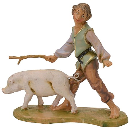 Contadino con maiale 10 cm Fontanini