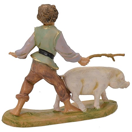Contadino con maiale 10 cm Fontanini