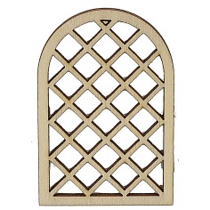 Finestra araba grigliata in legno cm 4,6x0,3x6,8 h