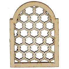 Ventana árabe incrustada en madera cm 3,7x0,6x4,9 h Mundo