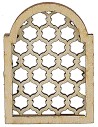 Ventana árabe incrustada en madera cm 3,7x0,6x4,9 h