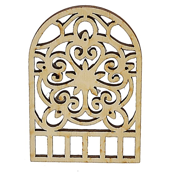Finestra decorata in stile arabo cm 4,8x0,3x7,2 h